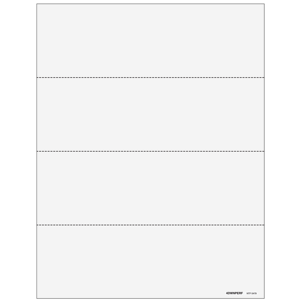 Blank W-2 Form - Horizontal (with Employee Instructions) 4up (4 Forms Per Page)