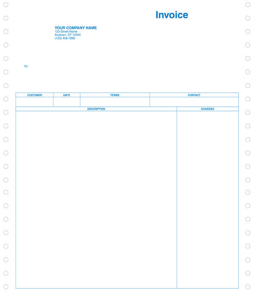 MAS 90 & MAS 200 Continuous Service Invoice Form