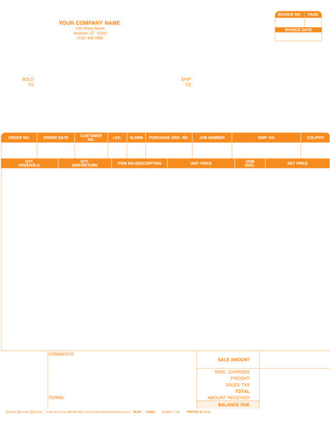 Macola 6 Laser Invoice Form