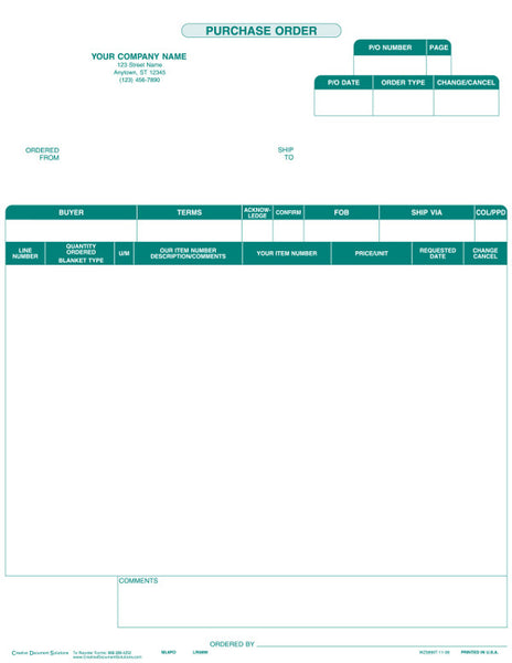Macola 6 Laser Purchase Order Forms