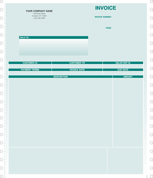 Peachtree Continuous Service Invoice Form