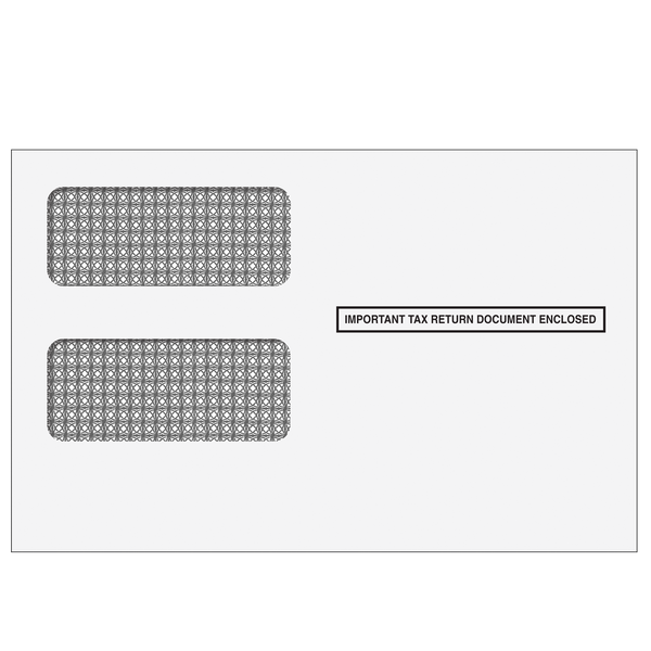 1099 Double Window Envelope - Fits 2 UP (2 Forms per Page)